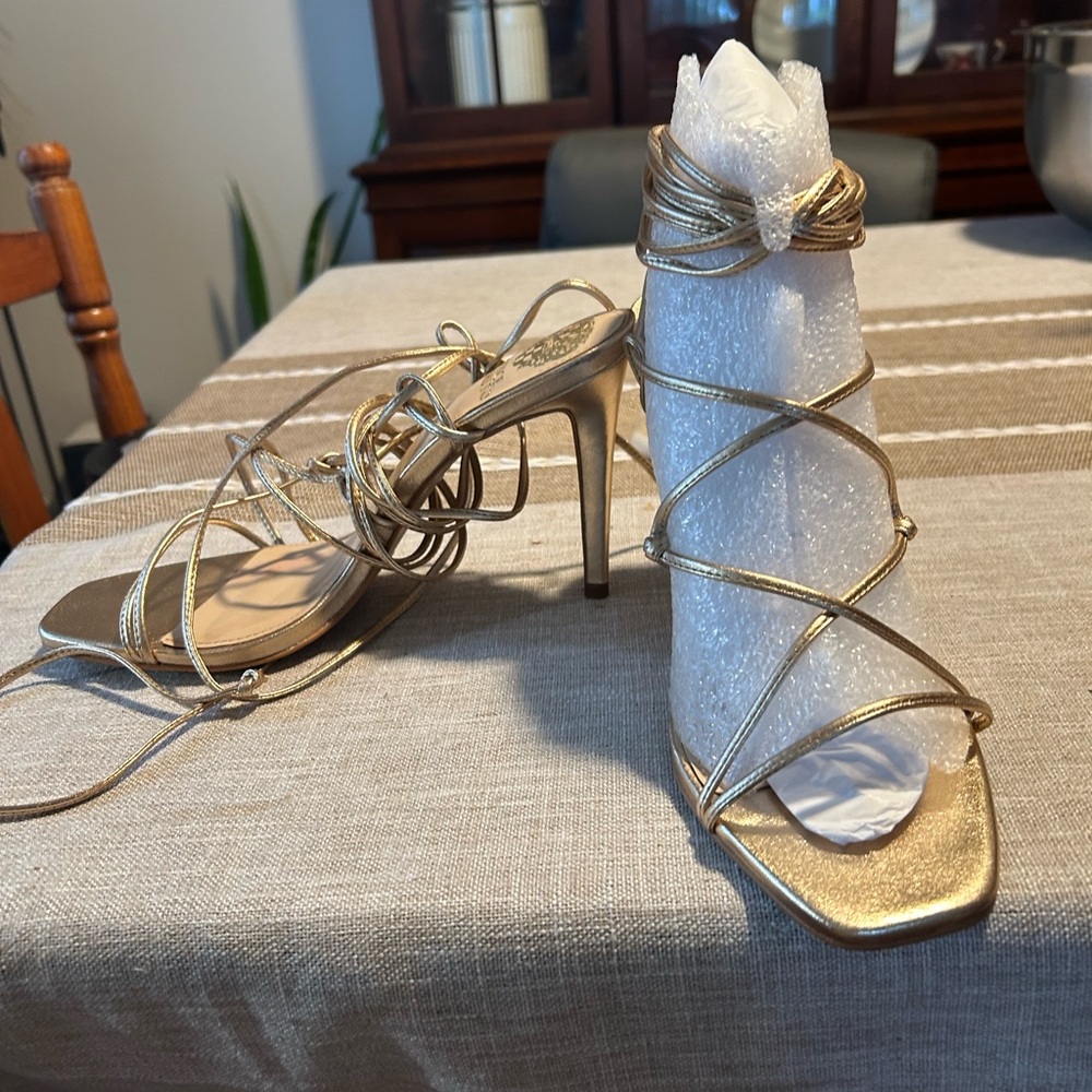 Vince Camuto Gold Strappy Sandals